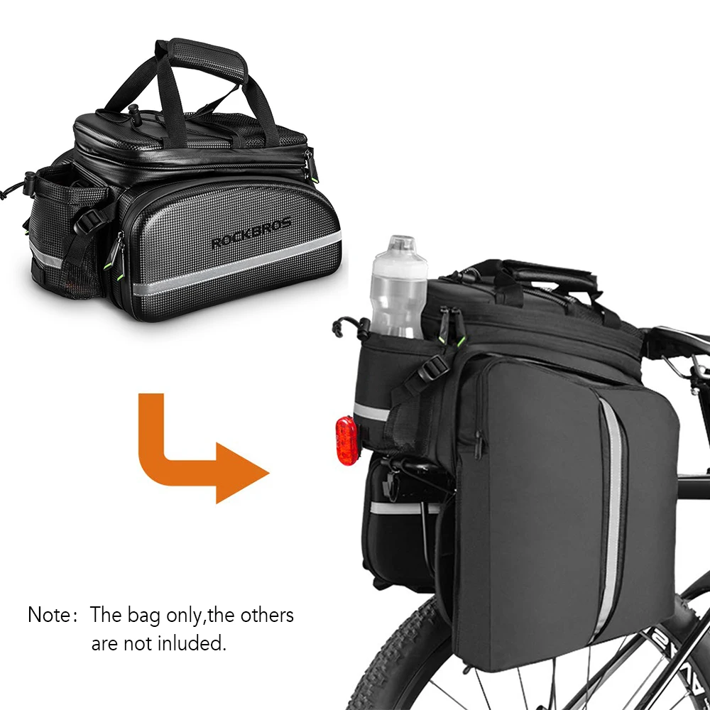 

Bicycle 3 in 1 Trunk Bag Road Mountain Bike Bag Cycling Double Side Rear Rack Luggage Carrier Tail Seat Pannier Pack