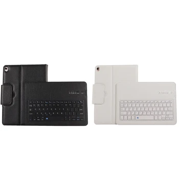 

2 Set Keyboard Case for Ipad 10.2 Bluetooth Keyboard Case for Apple Ipad 7 7Th Generation Leather Cover-Black & White