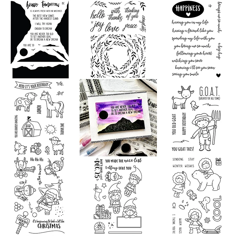 KWELLAM Words Happiness Love You Hug Joy Heart Thank you Clear Stamps for Card Making Decoration and DIY Scrapbooking KWELLAM Words Happiness Love You Hug Joy Heart Thank you Clear Stamps for Card Making Decoration and DIY Scrapbooking
