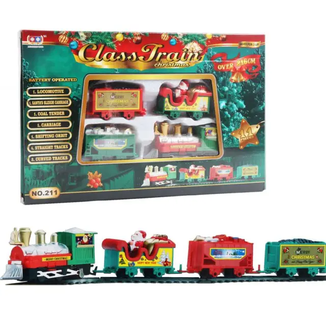 Christmas Railway Tracks Toys Merry Christmas 2022 Ornament Navidad Accessories Toy For Kids Happy New Year Christmas Gift 1