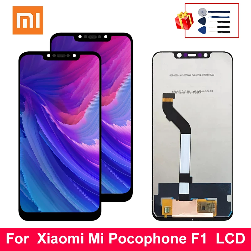 ЖК дисплей 6 18 дюйма для Xiaomi Mi Pocophone F1 сенсорный экран дигитайзер сменные детали в сборе с рамкой дисплея MI