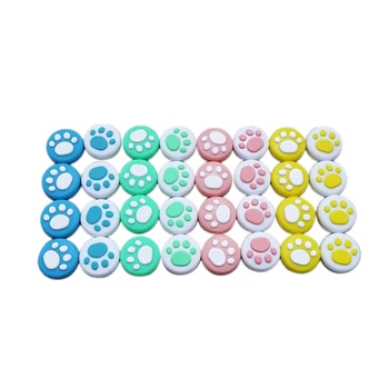 

Silicone Joystick Caps ,Cute Cat Claw Analog Stick Cover for Nintendo Switch Controller 32 Pcs (Green+Blue+Pink+Yellow)