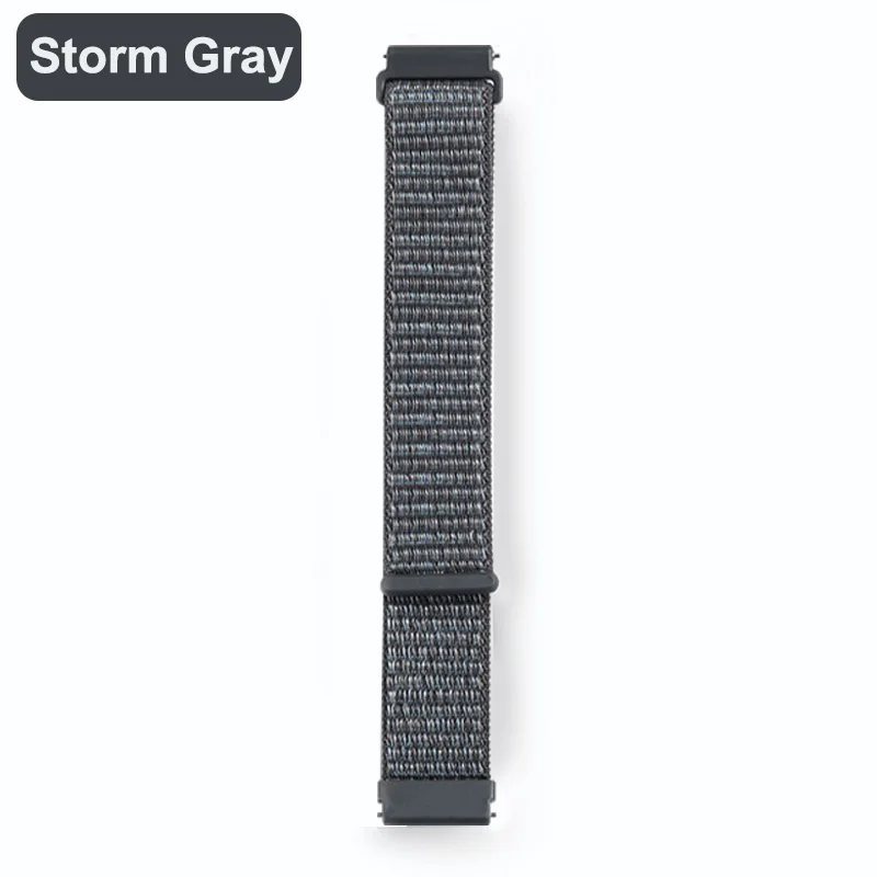 Ремешок для Amazfit Bip Band 20 мм нейлоновый Браслет Для Xiaomi Amazfit GTS GTR 42 мм Смарт-часы ремешок аксессуары браслет - Цвет: Storm Gray