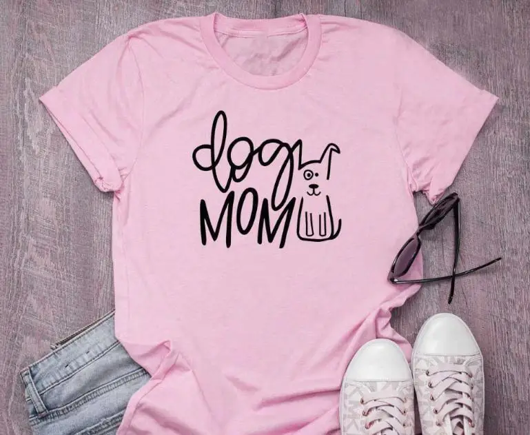 

Dog Mom Letter Print T Shirt Women Short Sleeve O Neck Loose Tshirt 2020 Summer Women Tee Shirt Tops Camisetas Mujer