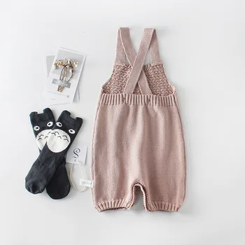 

66-90cm height new 2019 autumn winter baby boy baby girl knittied overall infant romper kids overall