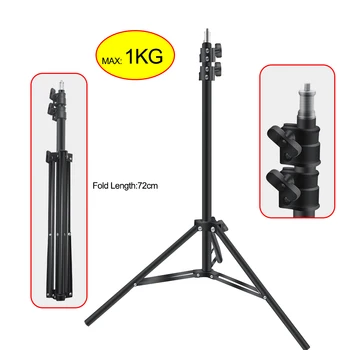 

1.6M Heavy Duty Metal Light Stand For Photo Studio Relfectors Softbox Max Load to 1KG Tripod Foldable Lamp Stand