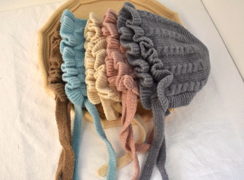 CROAL CHERIE Baby Hat Cotton Warm Newborn Accessories Baby Girl Princess Hat Autumn Winter Hat For Kids Infant Toddler Cap     (8)