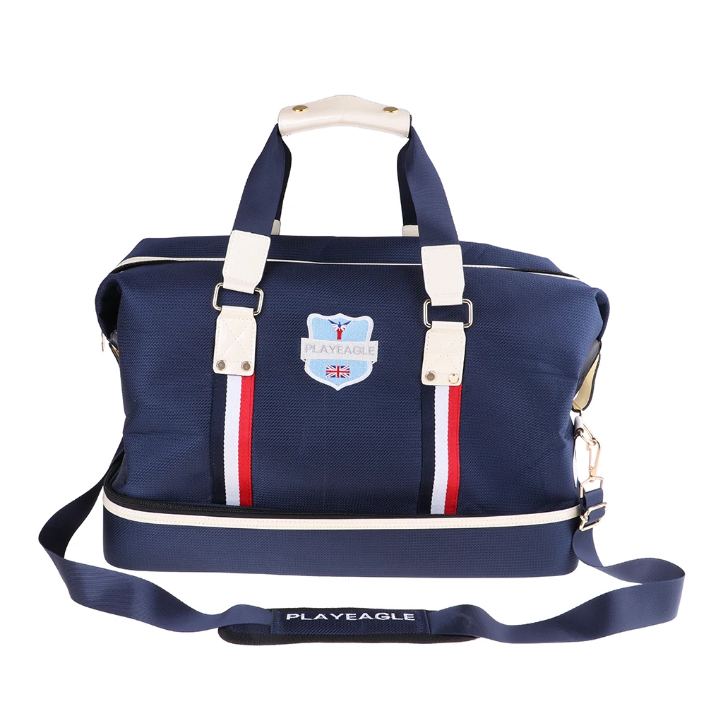 Waterproof Golf Bags Golf Club Boston Bag Deluxe Golf Clothing & Shoes Storage Case with Separate Shoes Area 