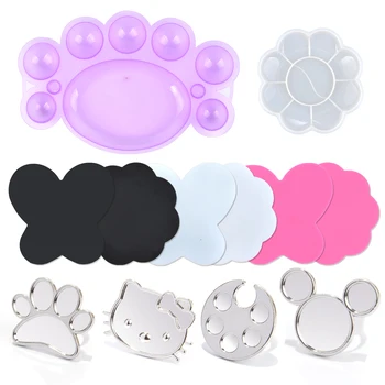 

1 Pcs Color Palette False Nail Tips Drawing Nail Color Palette for Nail Color Mixing Display Manicure Polish Gel Too