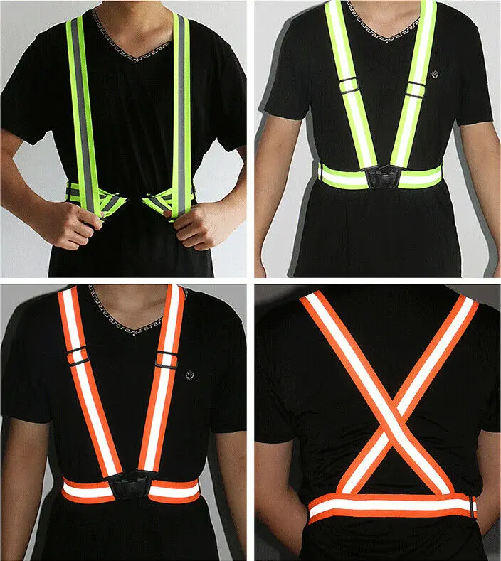 

Security Safety Reflective Vest Belt Stripe Straps Night Running Jogging Biking Night shoulder strap waterproof breathable vest