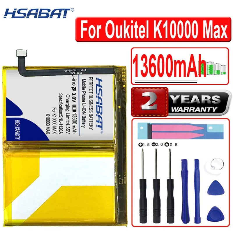 Аккумулятор HSABAT 13600 мАч K10000 MAX для Oukitel Max|Аккумуляторы мобильных телефонов| |