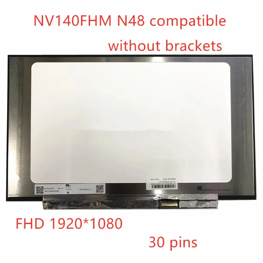 

14'' inch display For lenovo T490 T495 laptop IPS LCD Screen NV140FHM-N48 LP140WF7 SPB1 B140HAN04.2 FRU 01YN170 02DL762