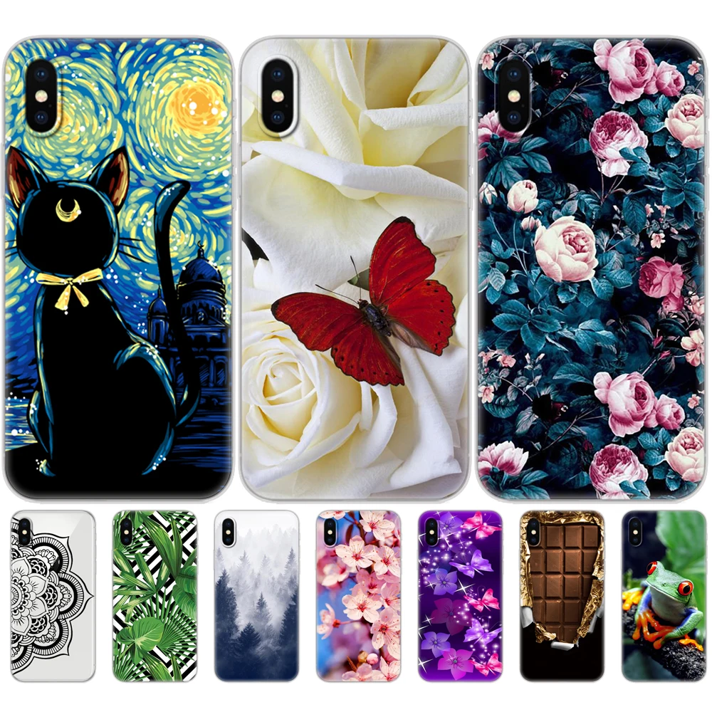 Силиконовый чехол для iphone X XS XR телефона xs max мягкий ТПУ etui бампер задняя крышка