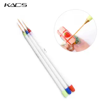 

KADS 3pcs/set Acrylic Nail Art Builder Brush Drawing Pen Nail Brush Kit Painting Tools Design Nail Art