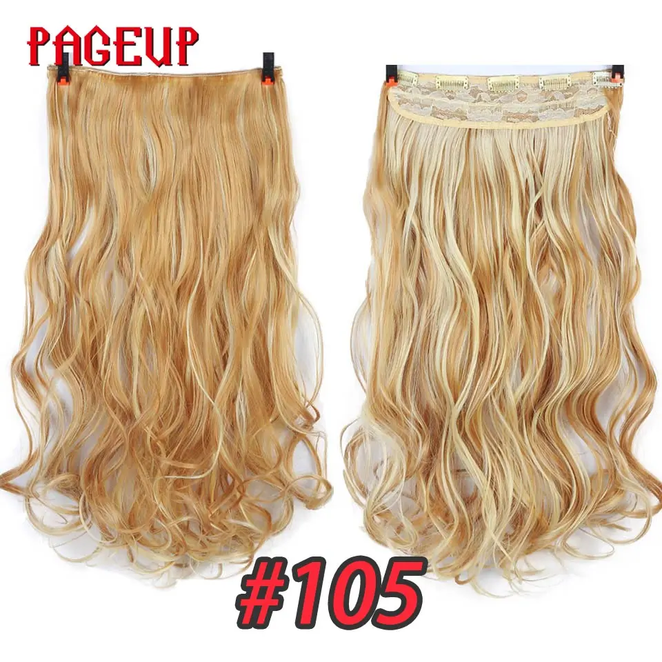 Pageup длинные волнистые 5 зажим для наращивания волос Различные цвета высокотемпературные Синтетические Искусственные волосы