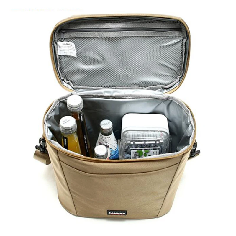 11L insulated thermal cooler lunch box bag for work picnic car ice pack