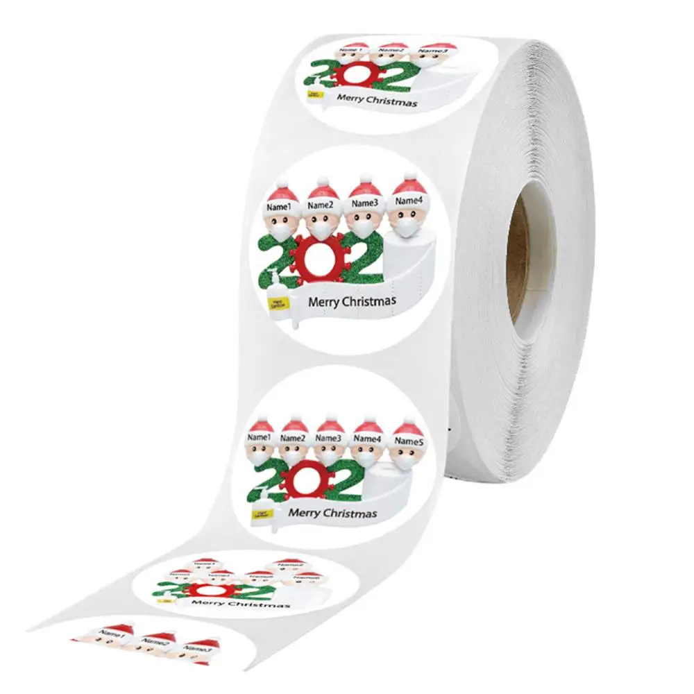 

500PCS/2.5-3.8cm Xmas Sticker Personalized Design Your Label Gift Box Birthday Party Seal Sticker Self-adhesive Gift Tag Sticker