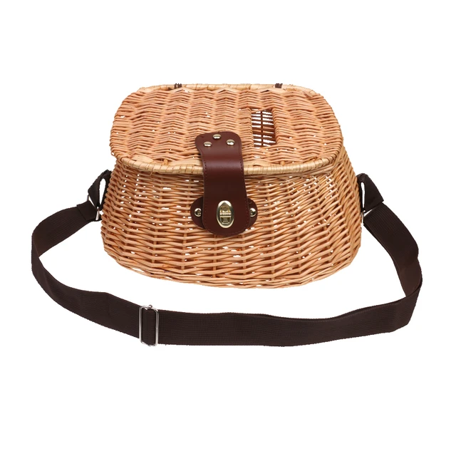 Wicker Fish Basket Fishing Creel Trout Pouch Cage Tackle Case Vintage  Fisherman Traps Box with Adjustable Strap--36x23x19cm - AliExpress