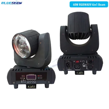

60W Beam moving head light RGBWAUV 6in1 stage lighting Party Disco DJ Light effect Mini Beam Light 60w LED Moving Head Light