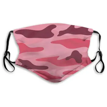 

Red Geometric Camouflage Masks With filter Washable & Reusable Anti Dust Breathable Mask With Adjustable Ear Loops