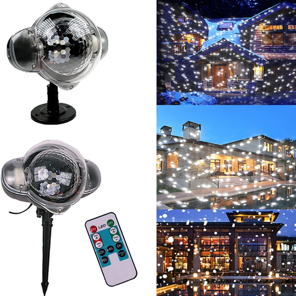 

Snowfall LED Light Projector Christmas Snow Falling lamp With Remote Control UK/US/AU/EU Plug