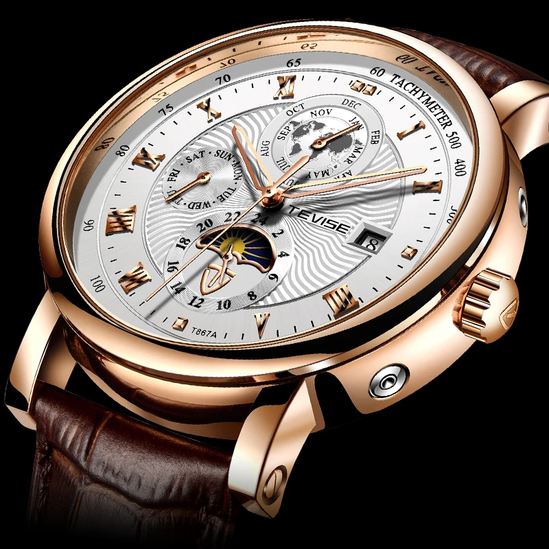 TEVISE – montre-bracelet pour hommes, automatique, mécanique, luxe, Sport, Tourbillon, nouvelle collection 2021