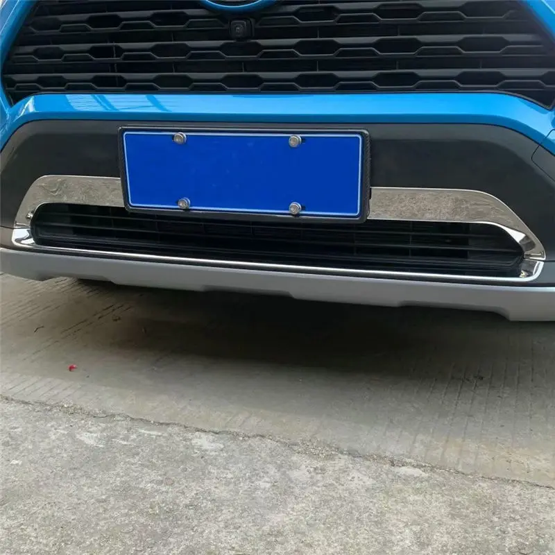 

WELKINRY for Toyota RAV 4 V XA50 2018 2019 2020 RAV4 stainless steel front head lower air intake vent airscoop grille trim