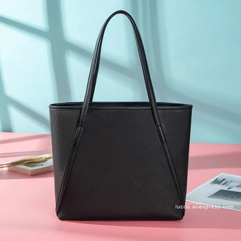 

European and American Fashion Design Handbags Large Tote Bag PU leathercross pattern Women's Shoulder Crossbody Bag