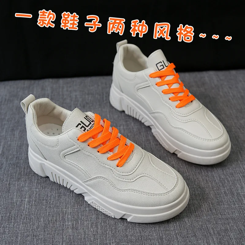 

Spring Shoes Women's Versatile Base MacBook 2019 New Style Korean-style Students Casual Thick Bottomed White Shoes Leather Stree