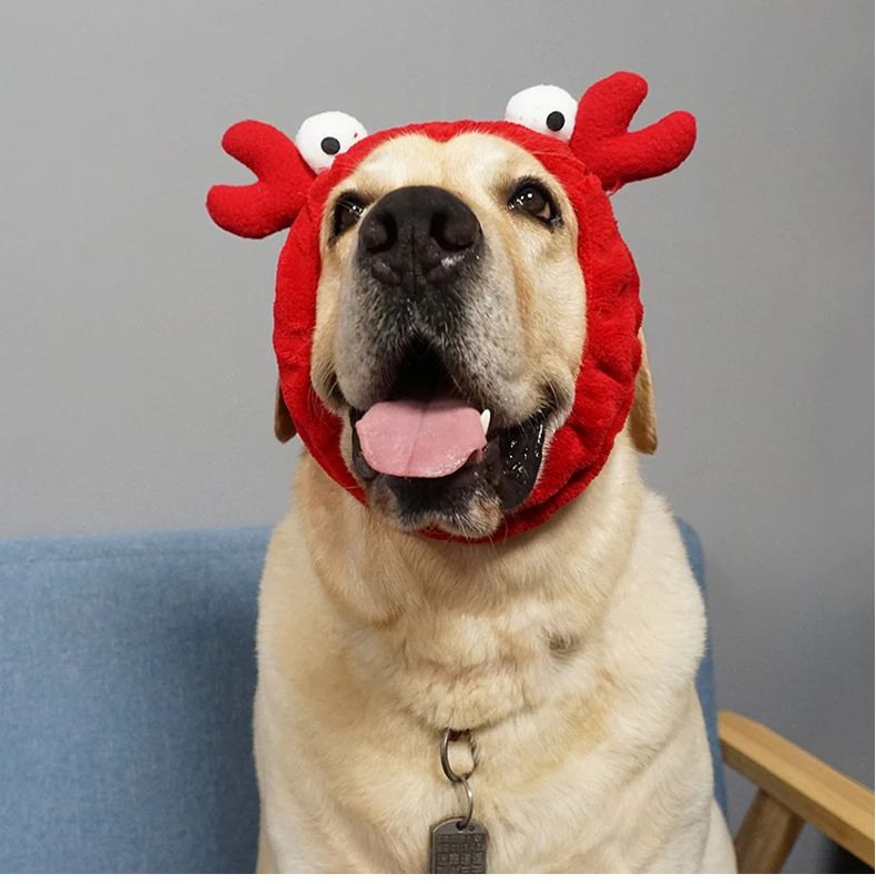 Pets Sell Lovely Headgear Dog Golden Mullah Bradockie Medium and Large Dog Headwear Hats - Цвет: Red crab