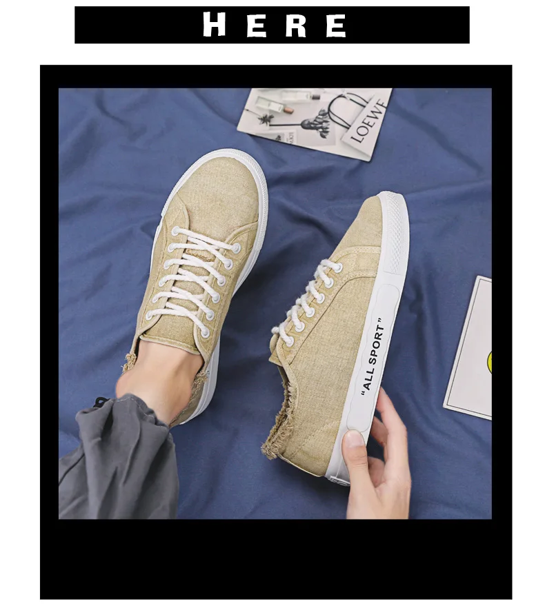 Men Luxury Casual Canvas Shoes Comfortable Korean Canvas Casual Shoes New Trend Student School New Cool Sneakers Canvas