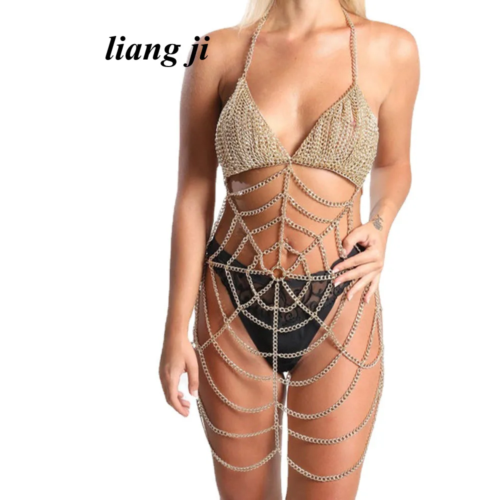 Bra Chain Sexy Spider Web Skirt Body Chain Three Point Thong Chest Chain Bikini Waist Chain Abdominal Chain портупея Body Jewelr портупея asya malbershtein