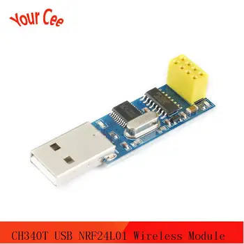 

CH340 CH340T USB to Serial Port Adapter Board 2.4G Antenna NRF24L01+Wireless Module For Arduino Support 32/64 Bit