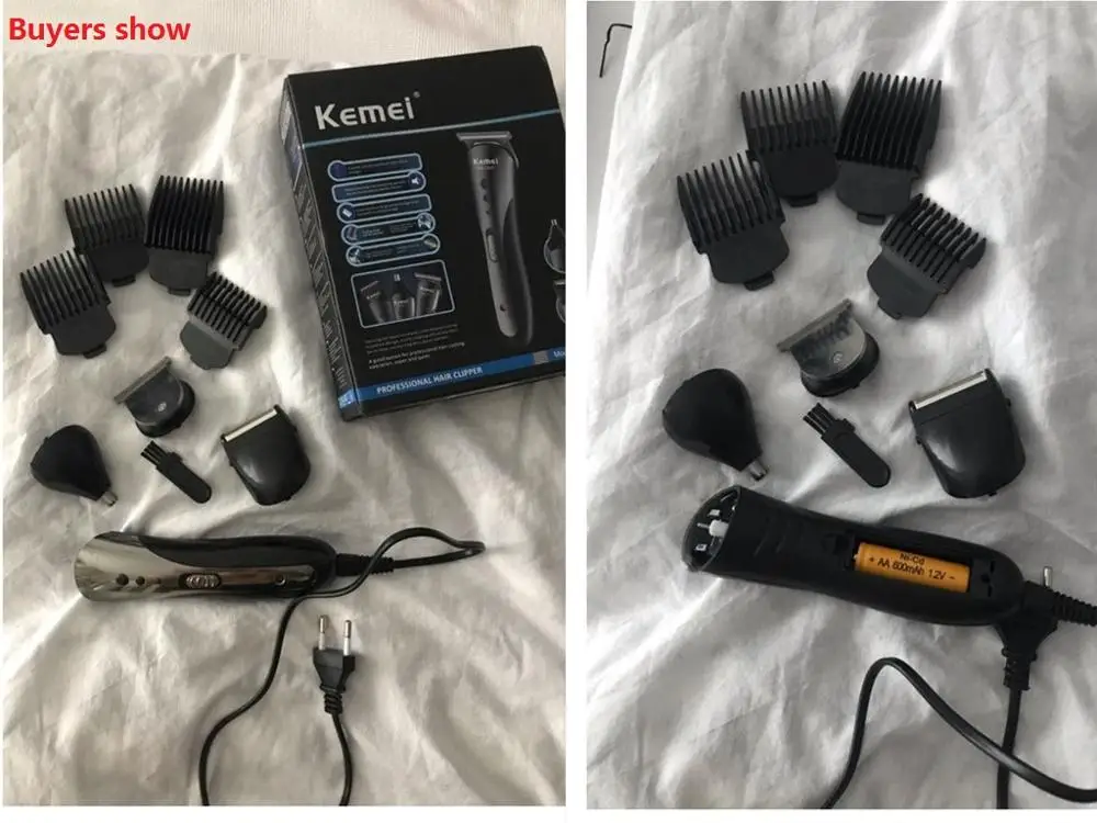 KM-1407 триммер для волос, перезаряжаемая электрическая машинка для стрижки волос в носу, профессиональная электрическая бритва, бритва для бороды, Мужская бритва для стрижки, парикмахерской