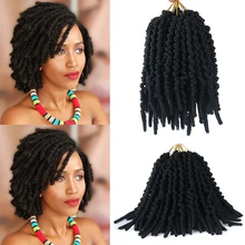 

Pre-twisted Spring Twist Hair 8 Inch Passion Twists Crochet Braids For Bob Short Curly Bomb Twist Braiding Hair Extensions