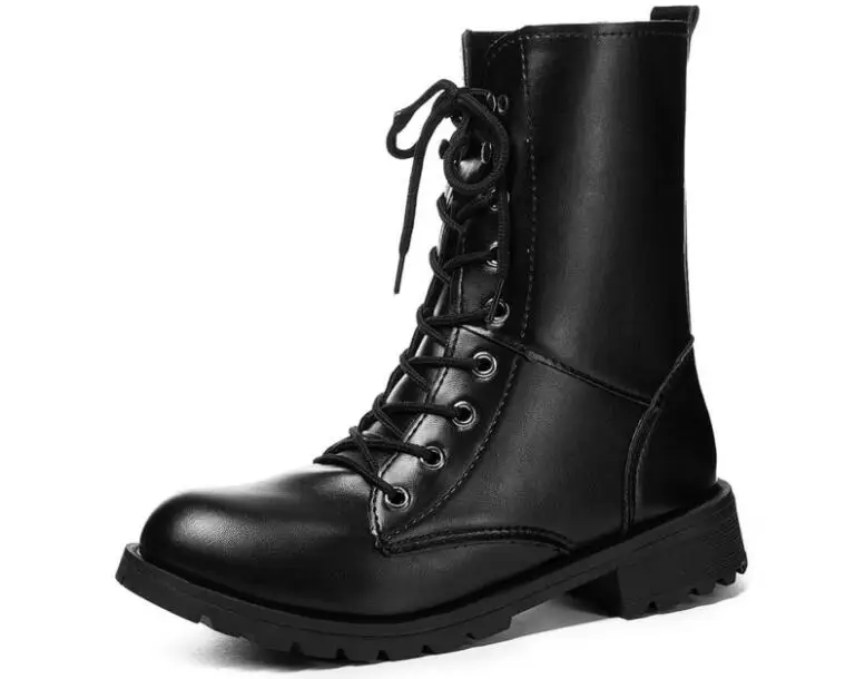 

Large size Autumn Winter High Quality New Arrival Combat Military Boots Women's Motorcycle Gothic Punk Combat Boots Female Shoes