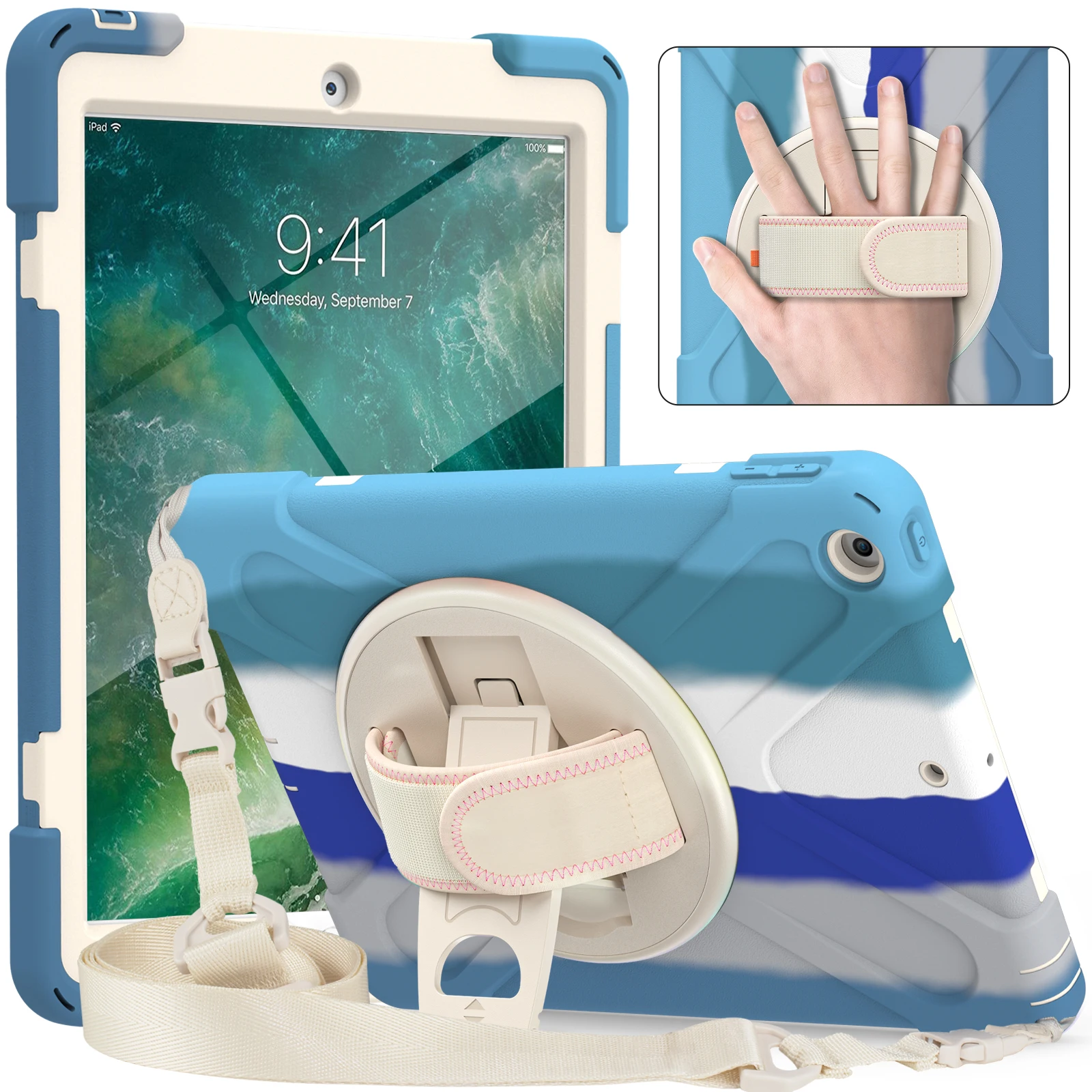 Чехол для iPad 9 7 дюйма A1822 A1823 A1893 A1954 2017/2018 чехол с защитой от падения Прочный