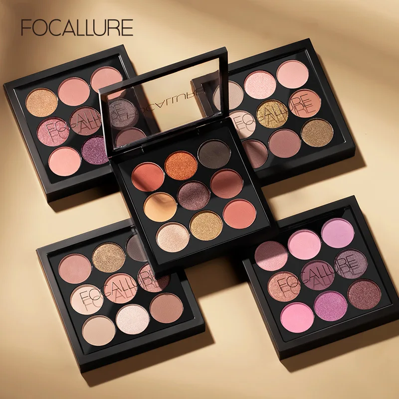 FOCALLURE 9 оттенков блестящие тени для век Палитра мерцающие пигментированные