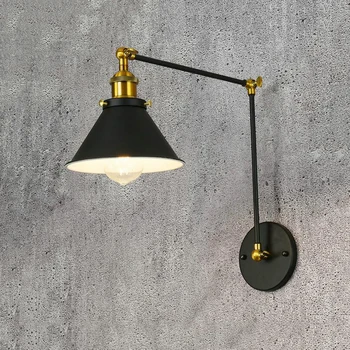 

Creative Rocker Wall Lamp Adjustable Restaurant Bedside Office Study Hotel Bar Bedside Cafe Light Folding Wall Sconce E27 Bra