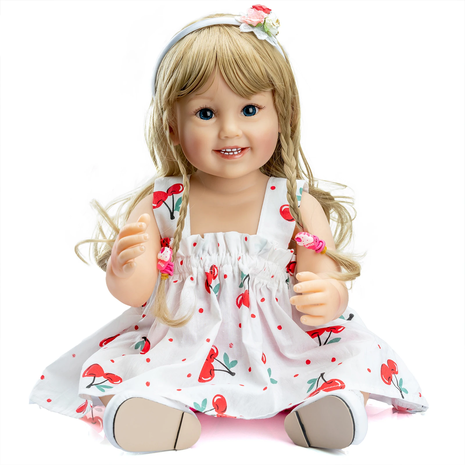 

22 Inch Reborn Baby Doll Realistic Full Silicone Body Bebe Reborn Menina toddler Waterproof Toy For Birthday Christmas Gifts