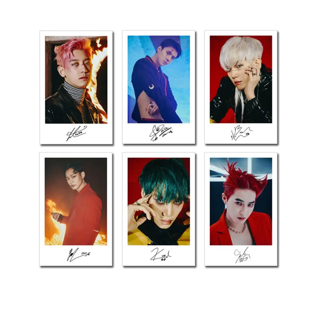 Kpop EXO Obsession Baekhyun Polaroid Фотокарта Kai Sehun автограф карта Чэнь бумага фото карта - Цвет: X Version