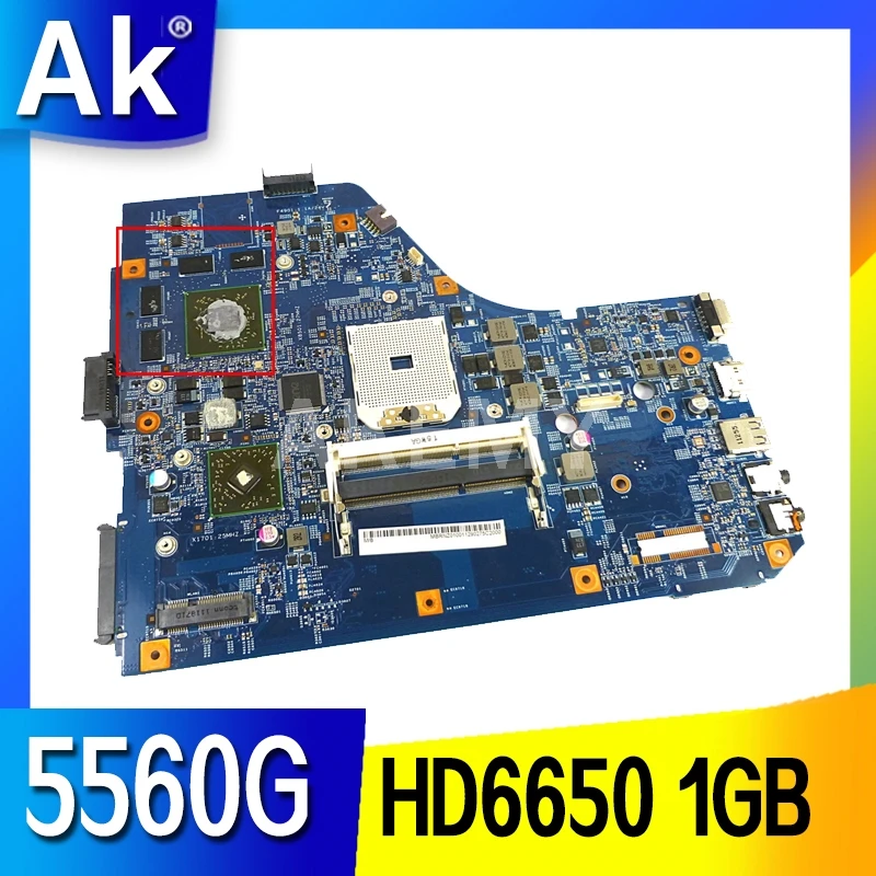 US $57.33 Akemy  For Acer aspire 5560 5560G Laptop Motherboard 484M702011 MBRNZ01001 MBRUS01001 System board DDR3 HD6650 1GB graphics