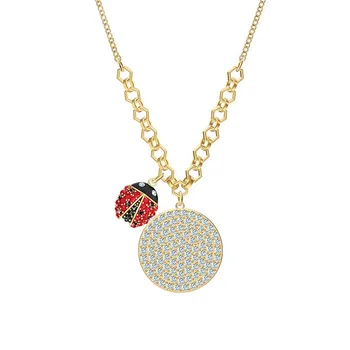 

Necklace Friendship Swa 1:1 Women Seven Star Ladybug Round Insect Pendant Best Friend Jewelry