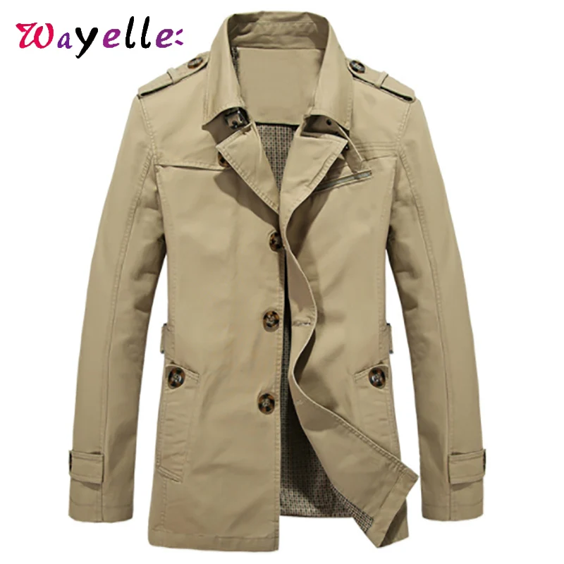 Мужская зимняя куртка, пальто, умный бизнес, Повседневная ветровка, Тренч для мужчин, мягкий стиль сафари, пальто для мужчин размера плюс 5XL