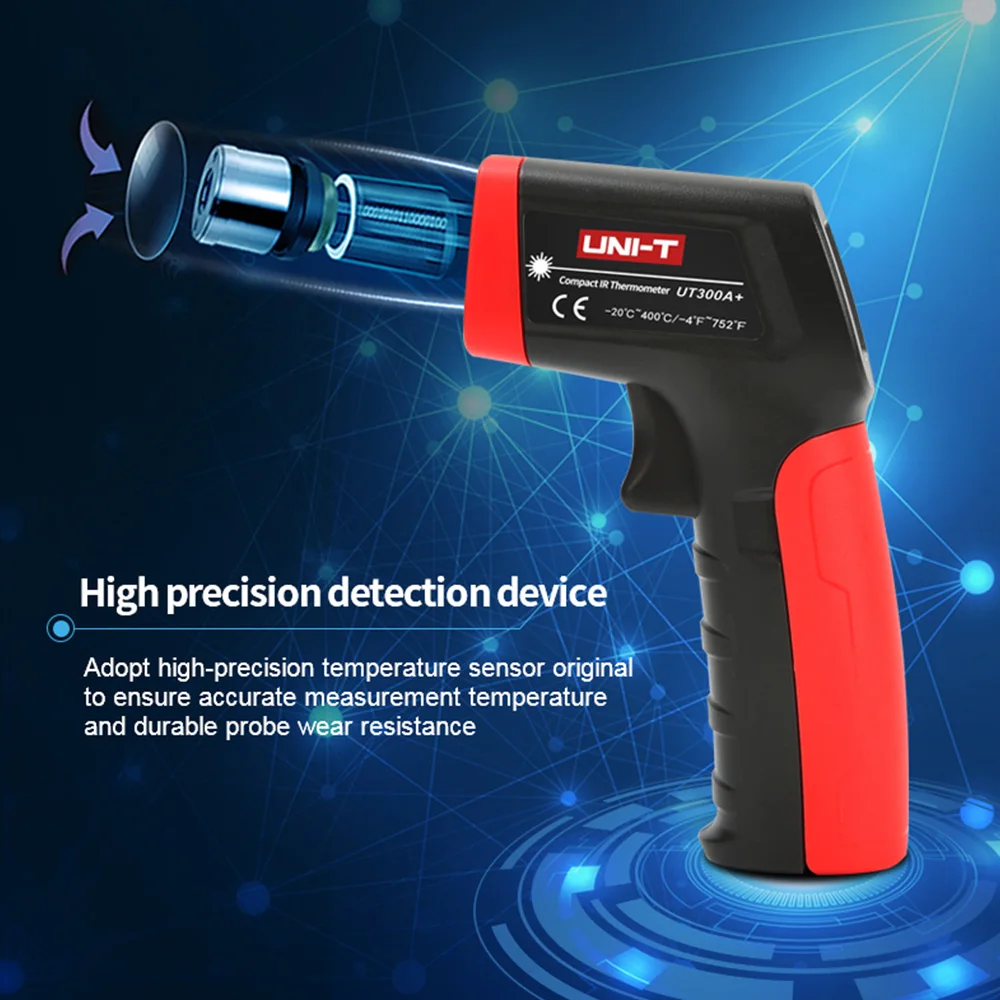 

Digital Infrared Thermometer Uni-T UT300A+ non-contact Temperature Gun MAX 400C NEW