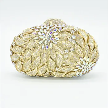 

New Ladies Evening Bags Wedding Party Chain Shoulder Bag Diamonds Rhinestones Women's Pouch Evening Bags Womens Bags Handbags