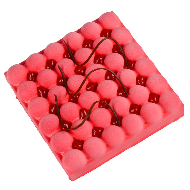 5pcs/lot Square Shape With 36 Half Ball Silicone Mousse Cake Mold Bakeware Baking Form Pastry Molds Kitchen Tools CM218
