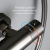 Wall-Mounted Thermostatic Valve System Bagnolux Brushed Gray Brass Rain Faucet  8 - 12" Top Spray Head Bathroom Shower Set 2