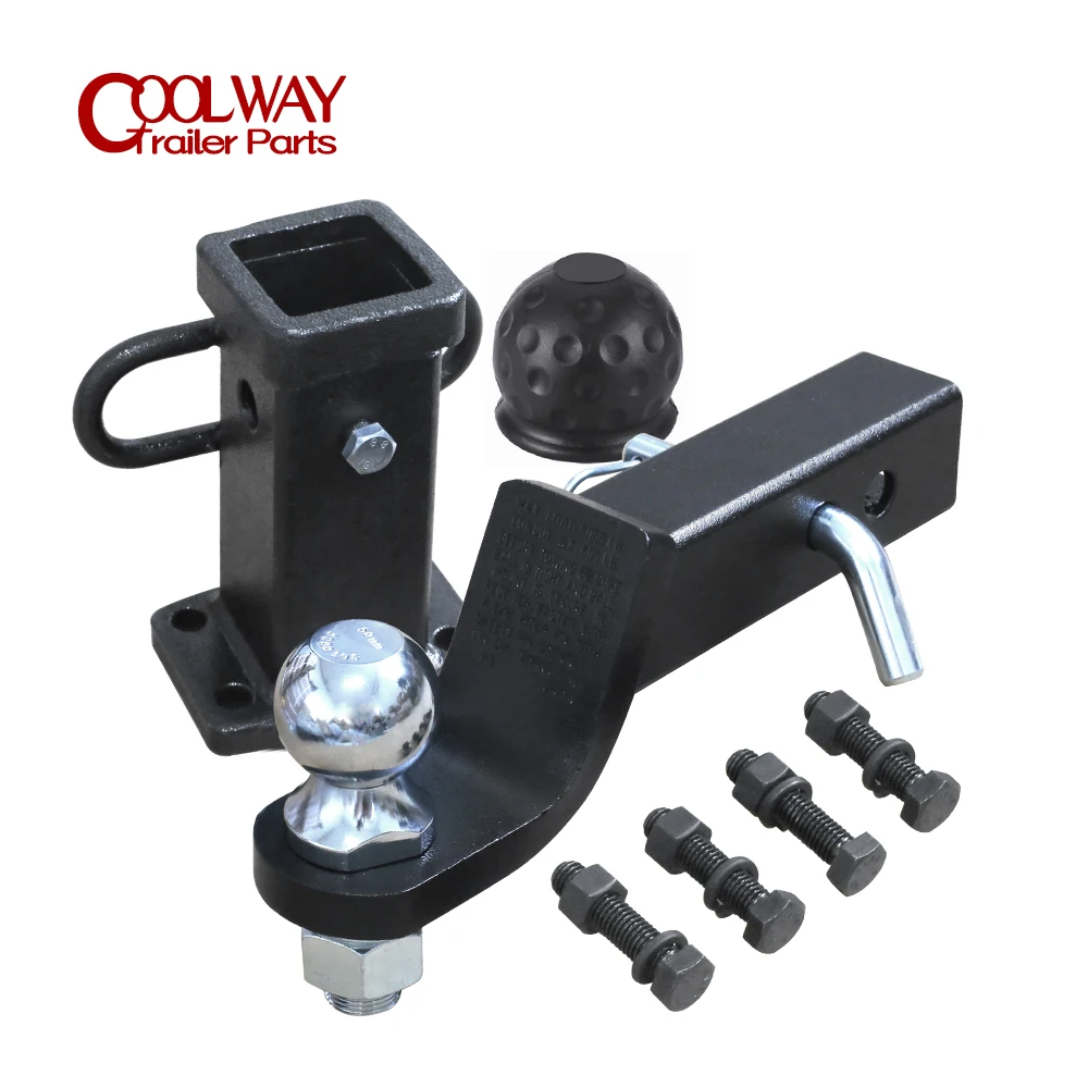 2 Inch Towbar Tongue Mount With Tow Ball And Hitch Receiver Pin Bolt On