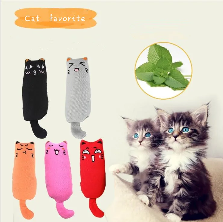 

Hot Sale Cat Toy Funny Interactive Grinding Catnip Toys Pet Kitten Chewing Toy Claws Thumb Bite Cat mint For Cats Teeth toys